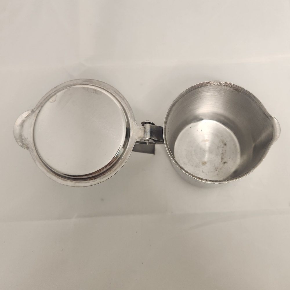 3 1/2” Vintage Stainless Steel Creamer/Syrup Pitcher - Picture 5 of 10